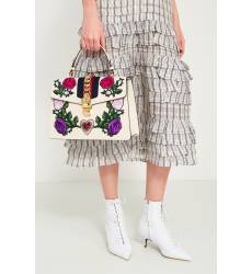сумка Gucci Кожаная сумка с цветами Sylvie