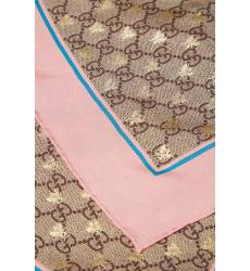 платок Gucci Платок GG Bees с розовой полосой