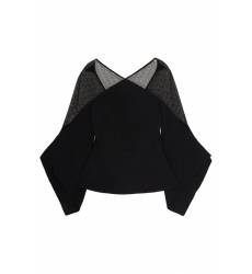 блузка Roland Mouret Черная блузка с прозрачными деталями