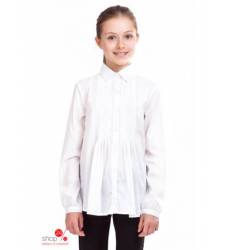 Блуза со сборкой Gulliver для девочки, цвет белый 42034945