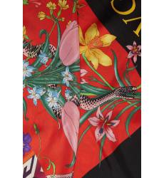 платок Gucci Шелковый платок с лилиями