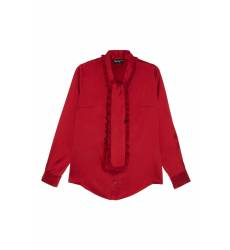 блузка ЛИ-ЛУ Красная шелковая блузка