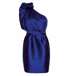 платье Stella McCartney Синее асимметричное платье из хлопка