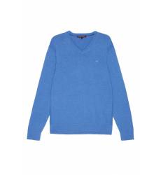Синий пуловер из хлопка Синий пуловер из хлопка