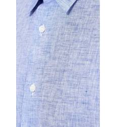 рубашка Brioni Голубая льняная рубашка