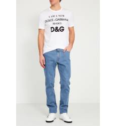 футболка Dolce&Gabbana Белая футболка с надписью