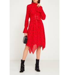 миди-платье MO&Co Красное платье с принтом