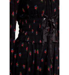 миди-платье MO&Co Черное платье с принтом