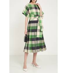 мини-платье Cyrille Gassiline BASE Зеленое платье в клетку