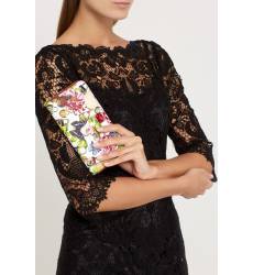 кошелек Dolce&Gabbana Кожаный кошелек с цветами и бабочками
