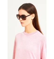 очки Gucci Солнцезащитные очки в черно-розовой оправе