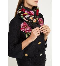 платок Dolce&Gabbana Черный платок с цветами