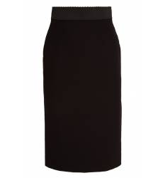 юбка Dolce&Gabbana Черная шерстяная юбка-карандаш