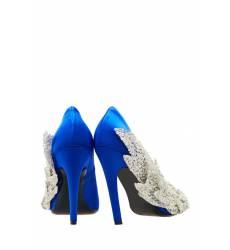 туфли Balenciaga Синие туфли с пайетками и бисером