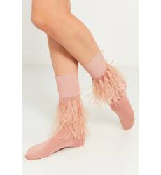 носки No.21 Розовые носки с перьями