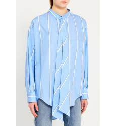 блузка Balenciaga Голубая рубашка в полоску