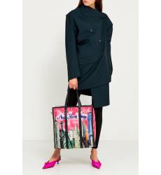 сумка Balenciaga Кожаная сумка с принтом Bazar New York S