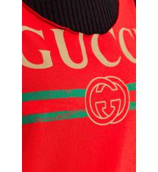 майка Gucci Красная майка с логотипом