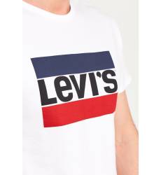 футболка Levis Белая футболка с контрастным логотипом Sportswear