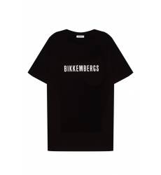 футболка Dirk Bikkembergs Черная футболка с логотипом