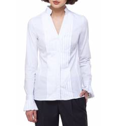 блузка Vilatte Приталенная блуза с V-образным вырезом