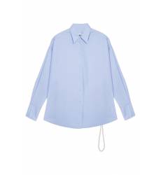 блузка MM6 Maison Margiela Хлопковая рубашка с жемчужным поясом