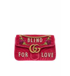 сумка Gucci Декорированная сумка из бархата GG Marmont