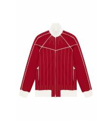 куртка VALENTINO Красная куртка-бомбер с полосками