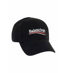 бейсболка Balenciaga Черная бейсболка с вышитым логотипом