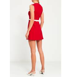 мини-платье Red Valentino Красное платье с белыми оборками