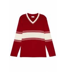 пуловер Red Valentino Шерстяной пуловер красного цвета