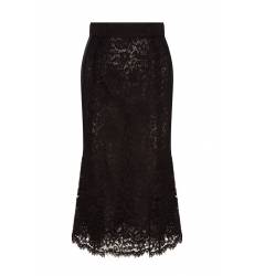 юбка Dolce&Gabbana Черная юбка-карандаш из кружева