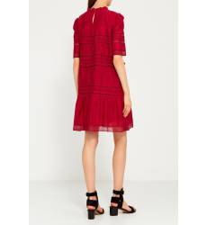 мини-платье Isabel Marant Etoile Красное хлопковое платье с драпировками