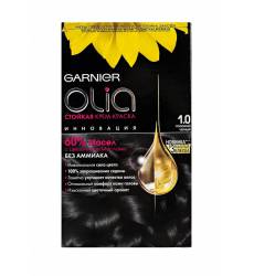 Краска для волос Garnier Olia, оттенок 1.0, Глубокий черный
