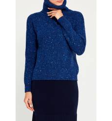 свитер Amina Rubinacci Синий свитер с объемным воротником