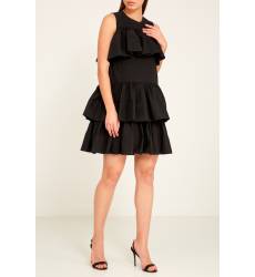 мини-платье MSGM Черное платье с оборками