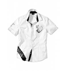 рубашка bonprix Рубашка зауженного покроя с коротким рукавом