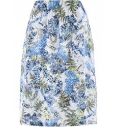 юбка bonprix Льняная юбка с цветочным принтом