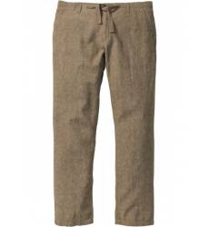 брюки bonprix Брюки Regular Fit в смеси льна и хлопка, низкий +