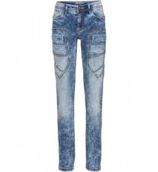 джинсы bonprix Прямые стрейтчевые джинсы, низкий рост (K)