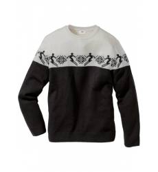 пуловер bonprix Пуловер Regular Fit в норвежском стиле с долей шер