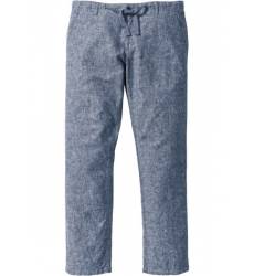 брюки bonprix Брюки Regular Fit в смеси льна и хлопка, низкий +