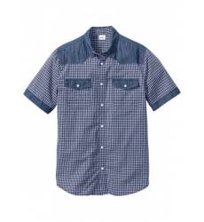 рубашка bonprix Джинсовая рубашка с коротким рукавом Regular Fit