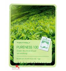 Маска для лица с зеленым чаем Pureness 100 Green Tea Mask Sheet2, 21 мл TONY MOLY 42818147