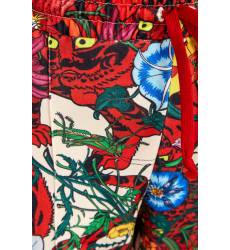 брюки Gucci Брюки с цветочным принтом