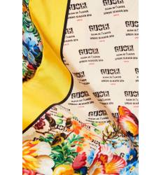 платок Gucci Шелковый платок с комбинированным принтом