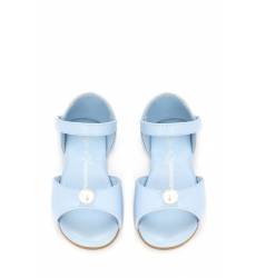 Голубые сандалии с жемчужиной Mila Голубые сандалии с жемчужиной Mila