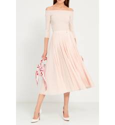 миди-платье Alexander McQueen Платье-миди с плиссированной юбкой