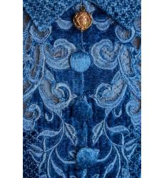 платье Alena Akhmadullina Синее платье из вышитого бархата