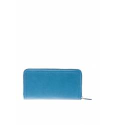 кошелек Prada Синий кожаный кошелек с логотипом